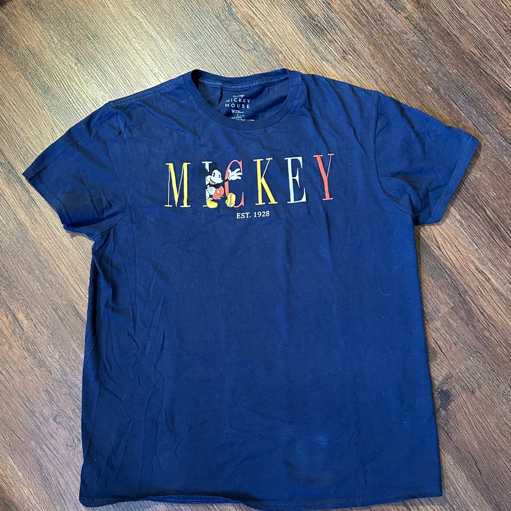 Disney Mickey Mouse Multicolor Lettering T-Shirt